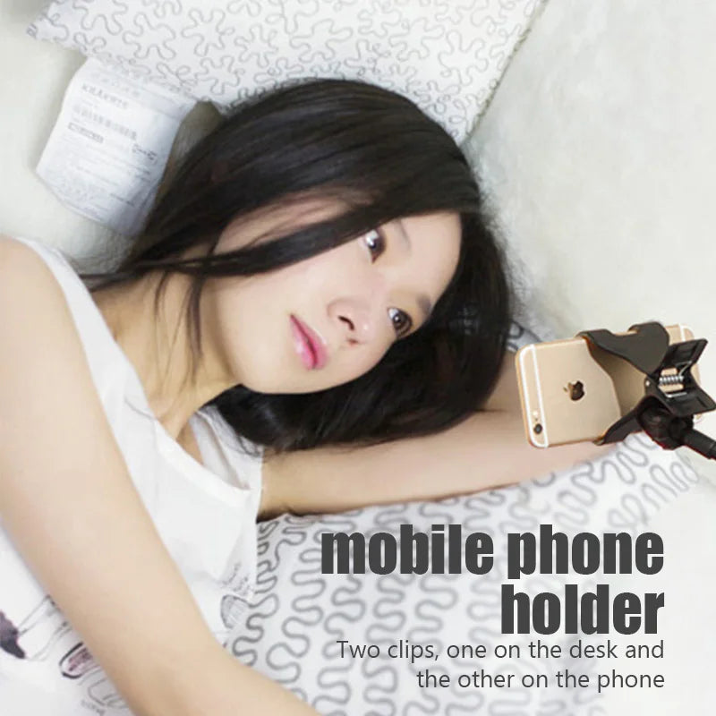 Flexible Lazy Phone Holder — Adjustable Gooseneck Desk & Bed Mount