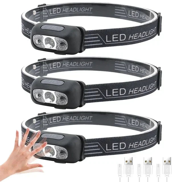 LED Headlamp — Rechargeable Outdoor Flashlight