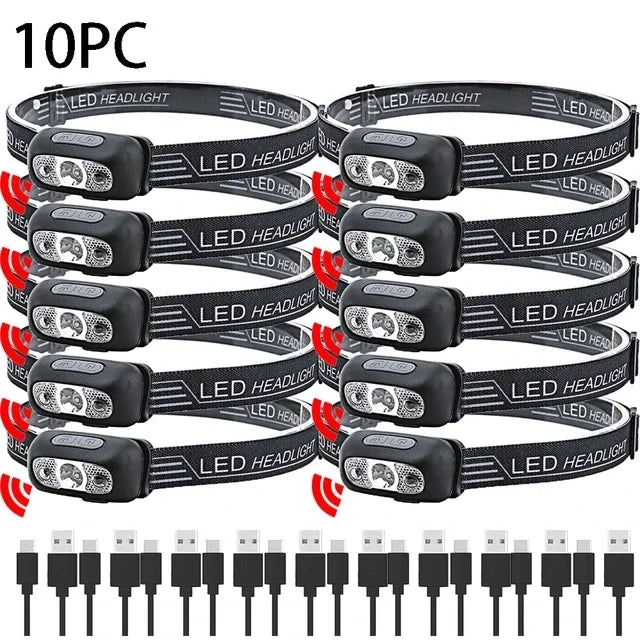 LED Headlamp — Rechargeable Outdoor Flashlight