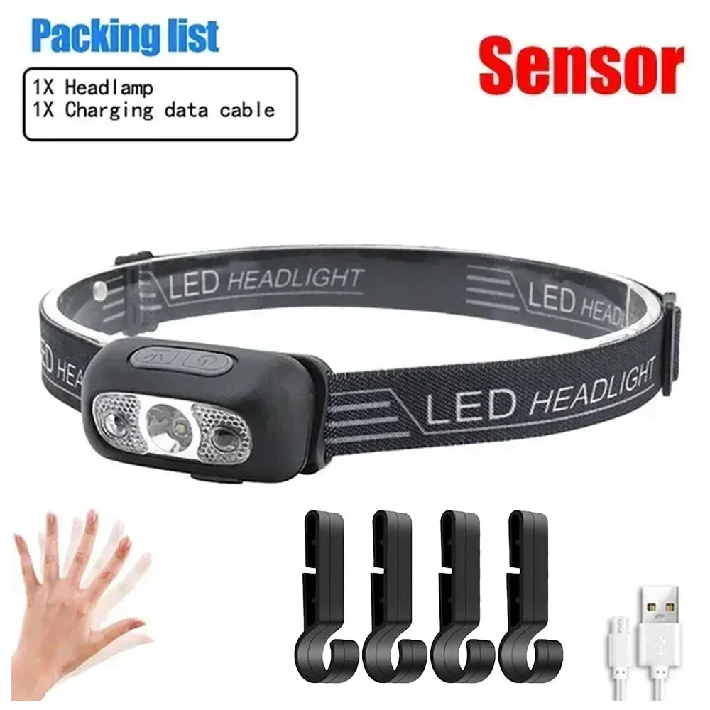 LED Headlamp — Rechargeable Outdoor Flashlight