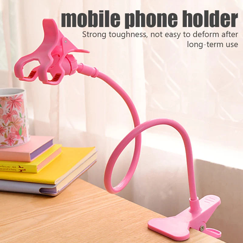 Flexible Lazy Phone Holder — Adjustable Gooseneck Desk & Bed Mount