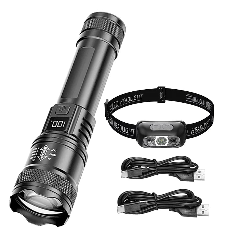 LED Headlamp — Rechargeable Outdoor Flashlight