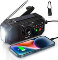 Portable Solar Emergency Radio — Hand Crank AM/FM