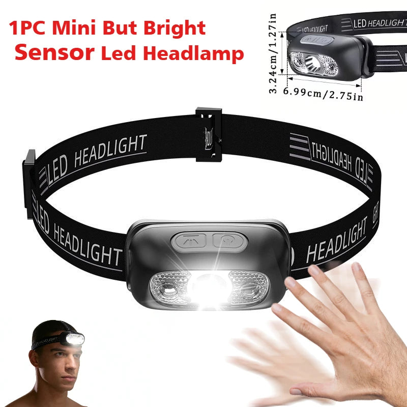 LED Headlamp — Rechargeable Outdoor Flashlight