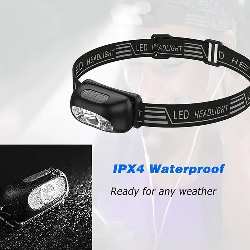 LED Headlamp — Rechargeable Outdoor Flashlight