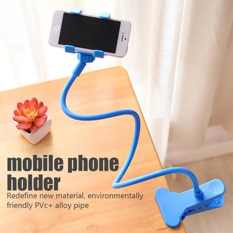 Flexible Lazy Phone Holder — Adjustable Gooseneck Desk & Bed Mount
