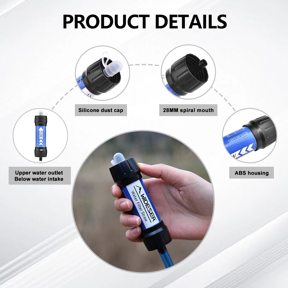 Camping Water Filter — Portable Hollow Fiber Filtration