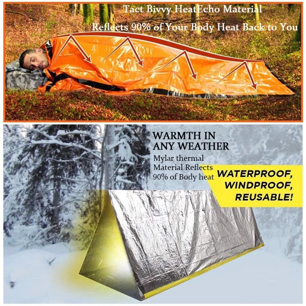 Portable Waterproof Emergency Survival Bag — Outdoor Camping & First Aid Kit