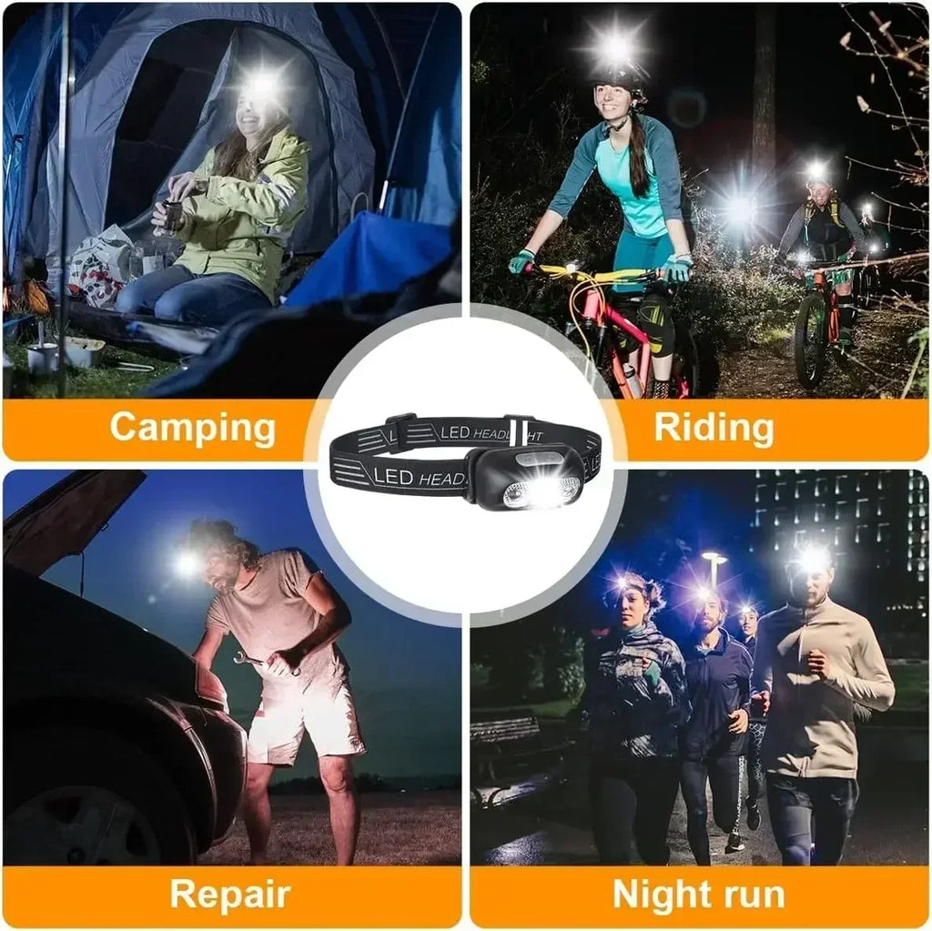 LED Headlamp — Rechargeable Outdoor Flashlight