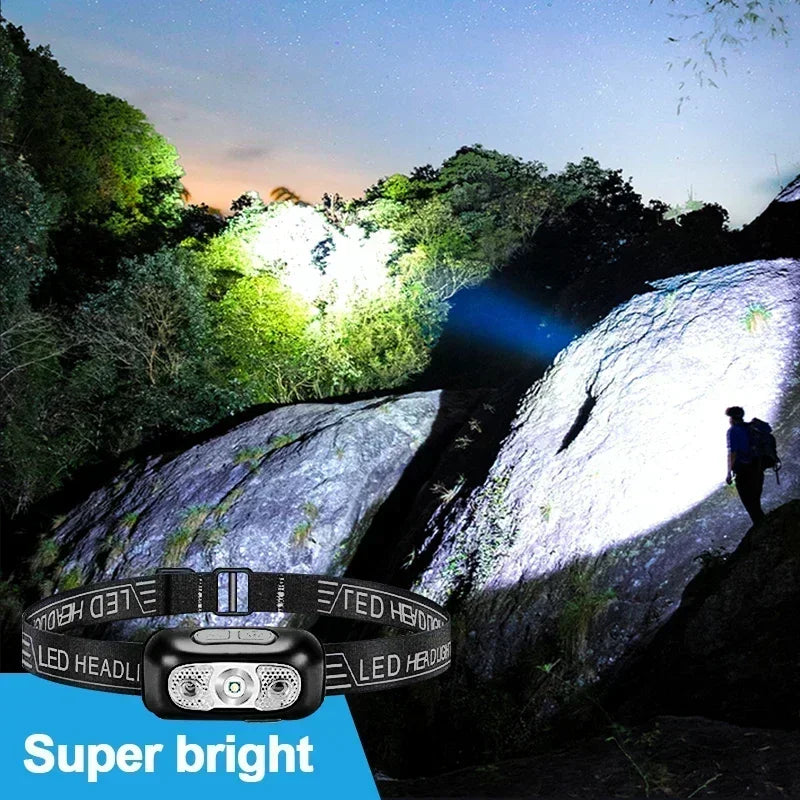 LED Headlamp — Rechargeable Outdoor Flashlight